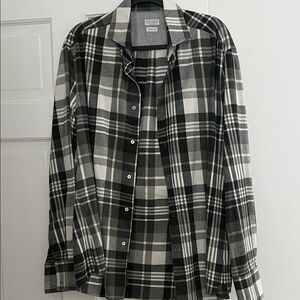 Brunello Cucinelli Olive Green & White Plaid Slim-Fit Shirt